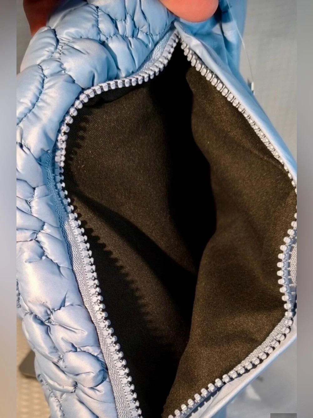 Wildfox Light Blue Quilted Floral Sling Backpack